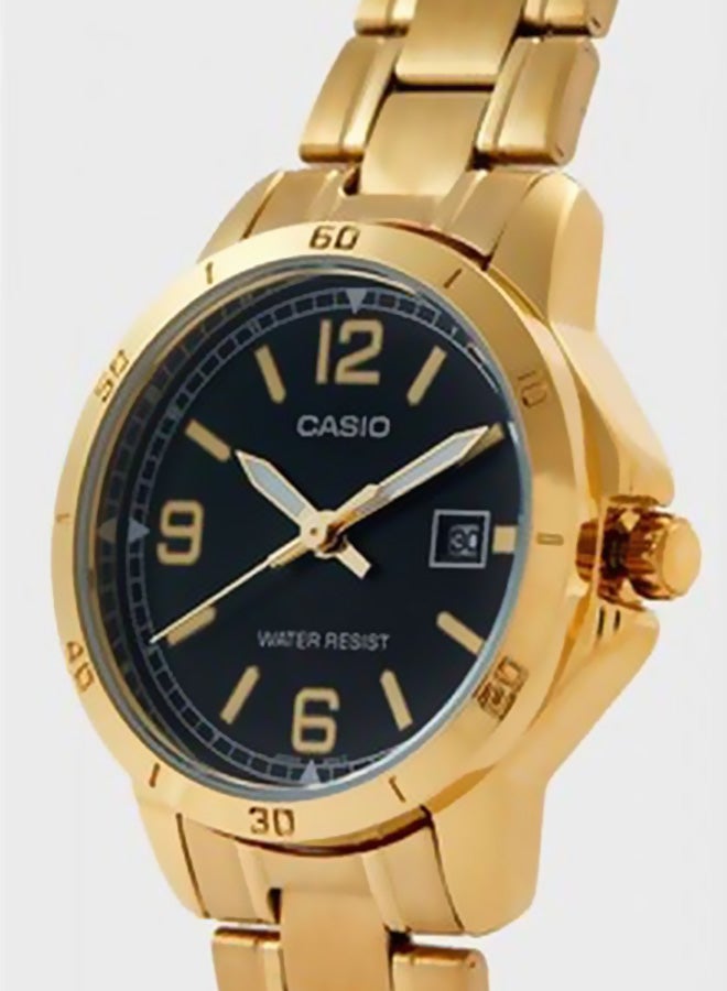 CASIO - Women's Water Resistant Stainless Steel Round Shape Analog Watch 4549526251757 - 30 mm - Gold - Image 1