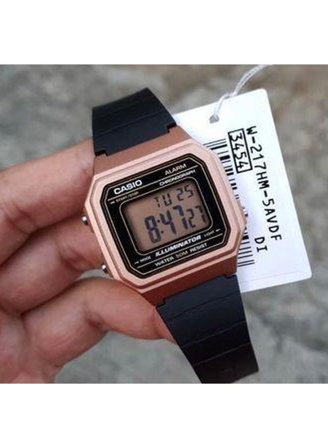 CASIO - Resin Digital Watch W-217HM-5AVDF - 41 mm - Black - Image 1