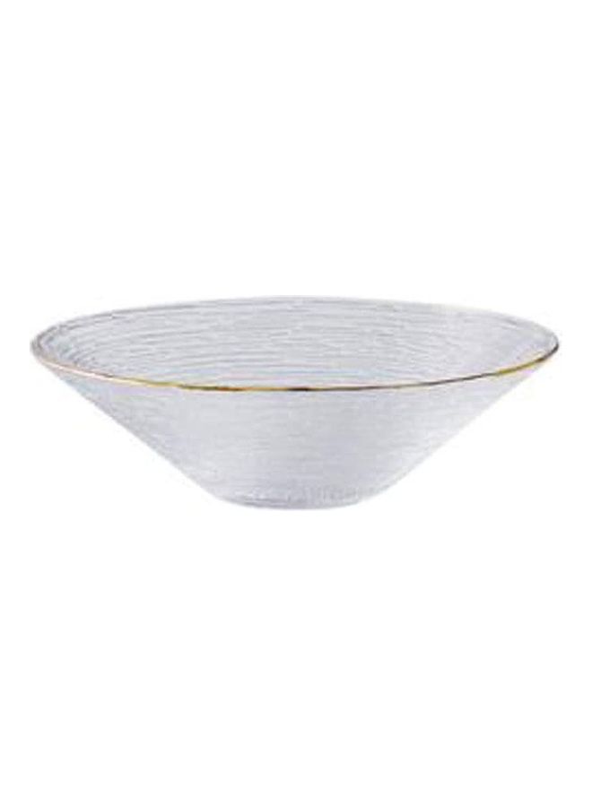 XiuWoo Nordic Style Glass Tableware Salad Bowl Clear/Golden - Image 1