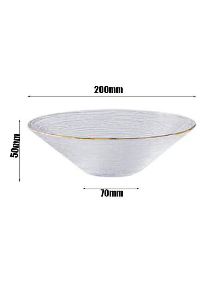 XiuWoo Nordic Style Glass Tableware Salad Bowl Clear/Golden - Image 2