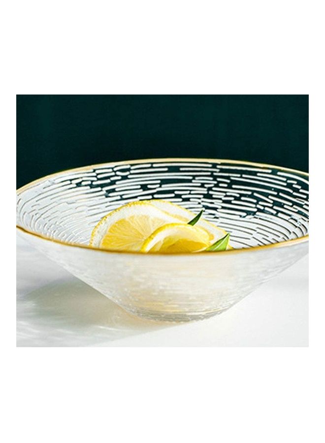XiuWoo Nordic Style Glass Tableware Salad Bowl Clear/Golden - Image 4