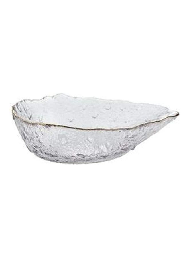 XiuWoo Japanese Style Phnom Penh Fruit and Vegetable Salad Bowl Clear/Golden 15.5 x 20.5 x 5.7cm - Image 1