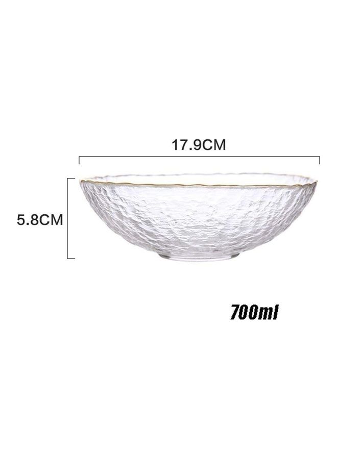 XiuWoo Ice Flower Salad Bowl White/Gold 700ml  - Image 2