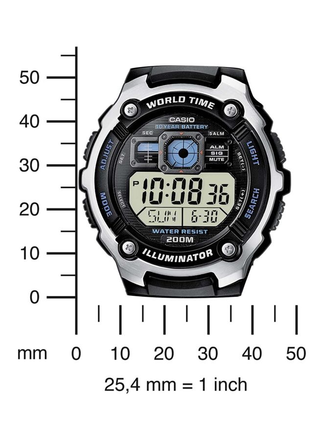 CASIO Men's Resin Digital Wrist Watch AE-2000W-1AVDF - 52 mm - Black  - Image 4
