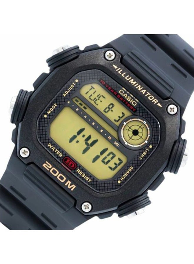 CASIO - Men's Resin Digital Wrist Watch DW-291H-9AVDF - 50 mm - Black - Image 1