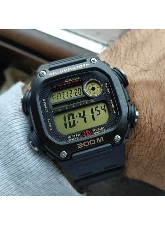 CASIO - Men's Resin Digital Wrist Watch DW-291H-9AVDF - 50 mm - Black - Image 1