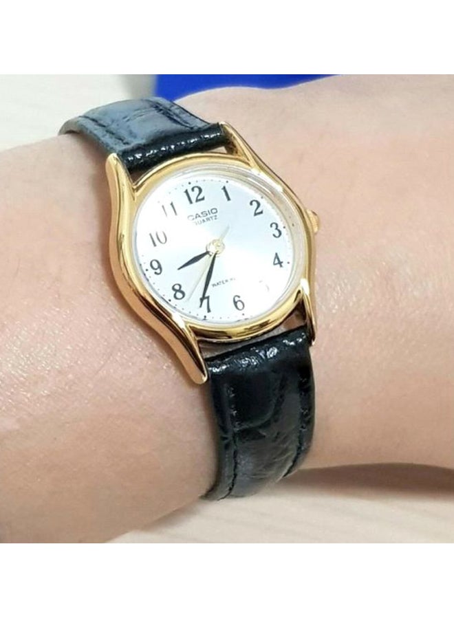 كاسيو ساعة يد بعقارب وسوار من الجلد طراز LTP-1094Q-7B2RDF للنساء - Image 4