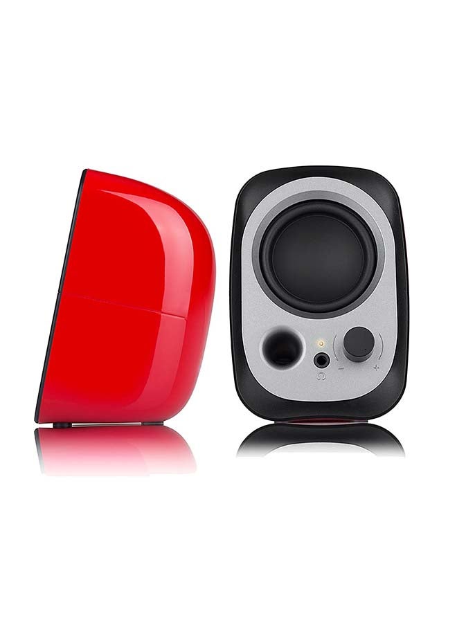 EDIFIER - R12U USB Powered Speakers with Easy Connections - Best Design Angle - Convenient Control 3.5mm AUX- Compact Powerful Red - Image 1