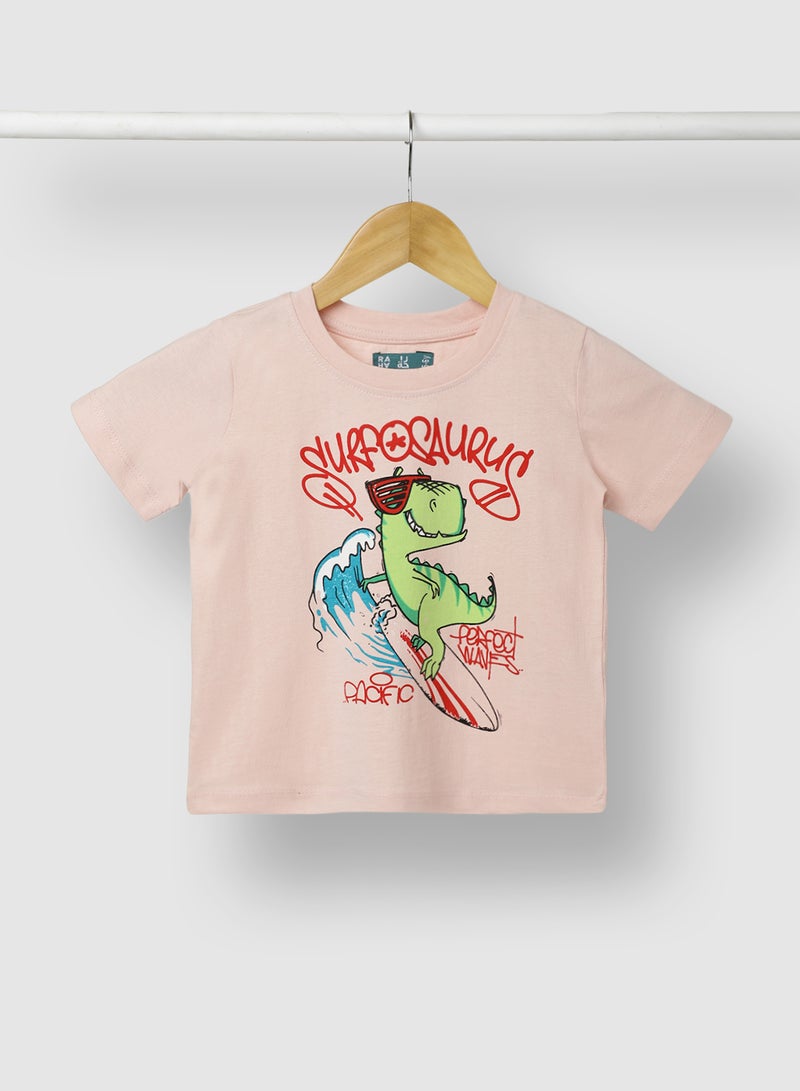 RAHA Boys Printed T-Shirt Orange / Red - Image 1
