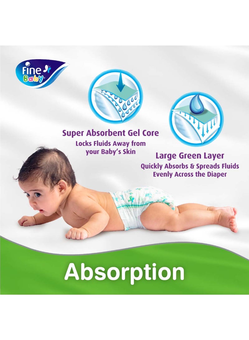 Fine Baby - 64 Pieces Baby Diaper, Size 3,Medium 4-9 Kg,Jumbo Pack - Image 1