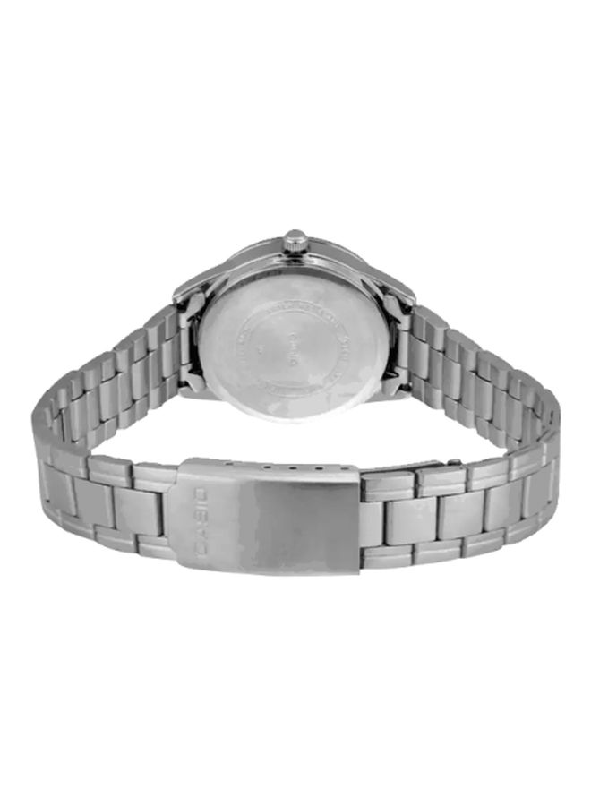 كاسيو ساعة يد بعقارب وسوار من الإستانلس ستيل طراز LTP-V005D-1B2UDF - مقاس 28 مم - لون فضي للنساء - Image 2