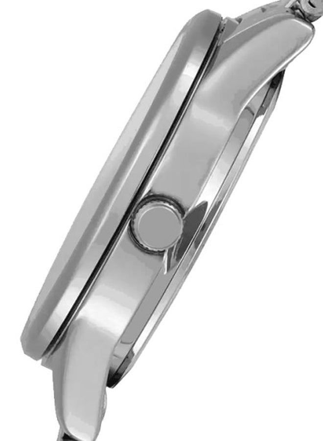 كاسيو ساعة يد بعقارب وسوار من الإستانلس ستيل طراز LTP-V005D-1B2UDF - مقاس 28 مم - لون فضي للنساء - Image 3