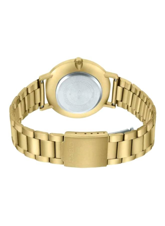 CASIO Women's Stainless Steel Analog Quartz Wrist Watch LTP-VT01G-2BUDF Navy/Gold - 40 mm - Gold  - Image 2
