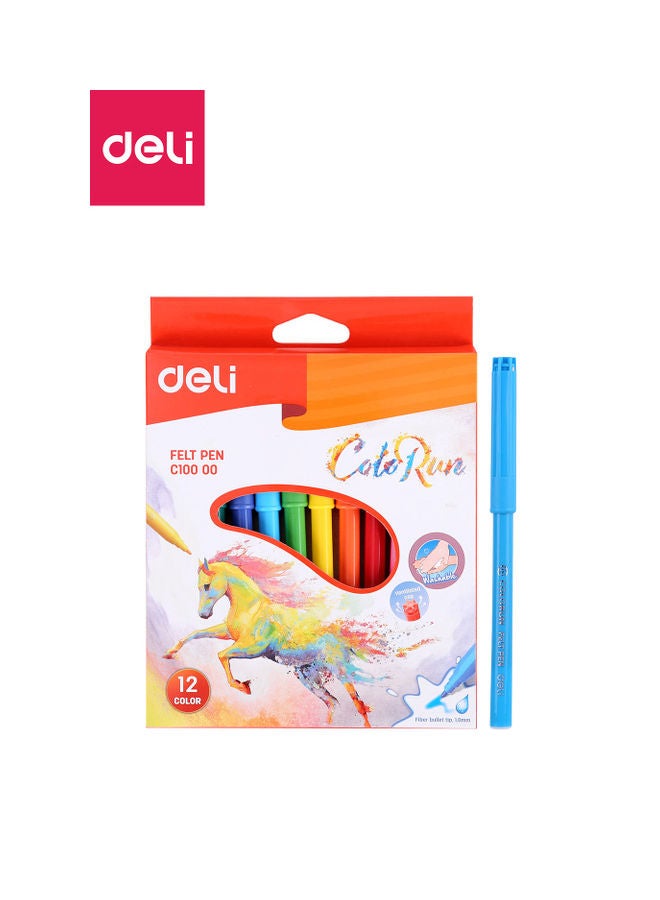 Deli 12-Piece Kids Crayons Multicolour  - Image 1