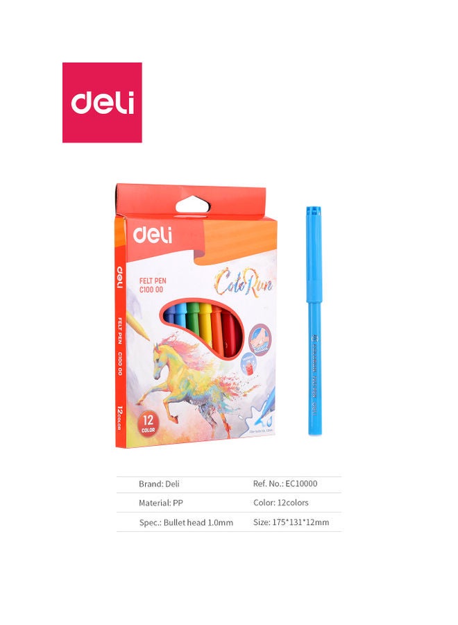 Deli 12-Piece Kids Crayons Multicolour  - Image 2