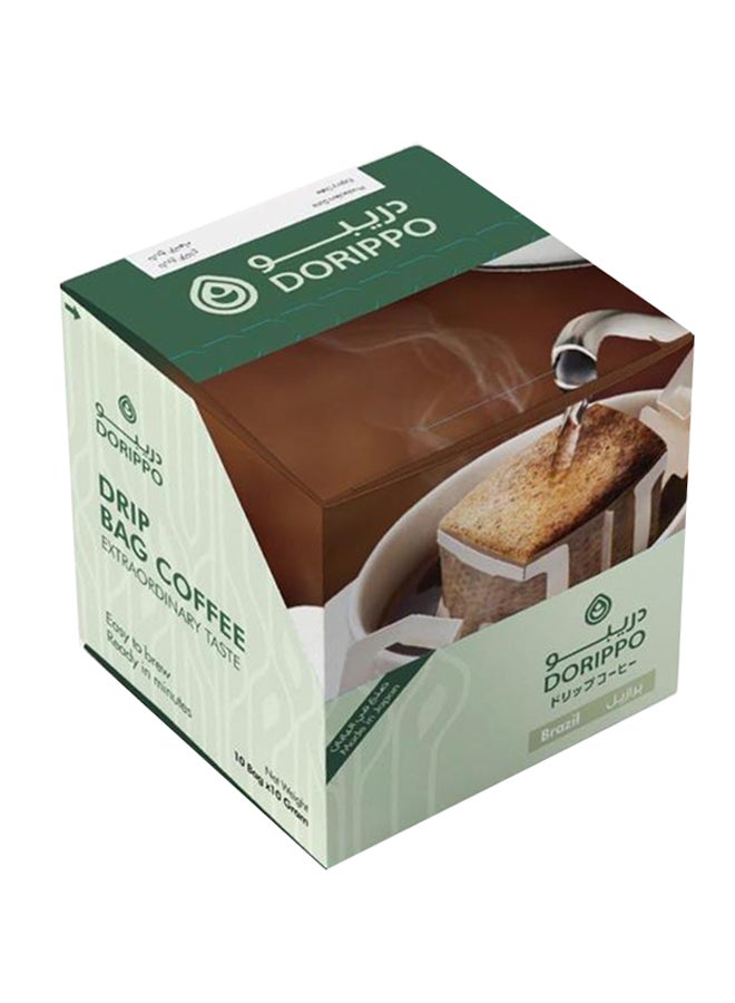 DORIPPO Drip Bag Coffee Brazil 10grams Pack of 10  - Image 1
