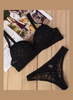 Womens Stylish Bra Panty Set Black