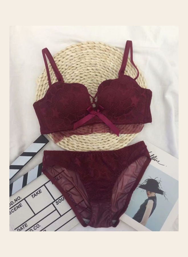 Generic - Womens Beauty Back Bra Panty Set Red - Image 1