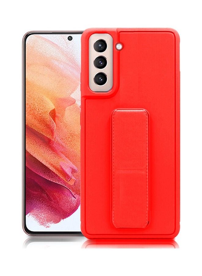 Wtech Hand Band Grip Case Cover For Samsung Galaxy S21 Red - Image 1