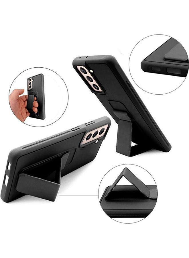 Wtech - Hand Band Grip Case Cover For Samsung Galaxy S21 Plus Black - Image 1