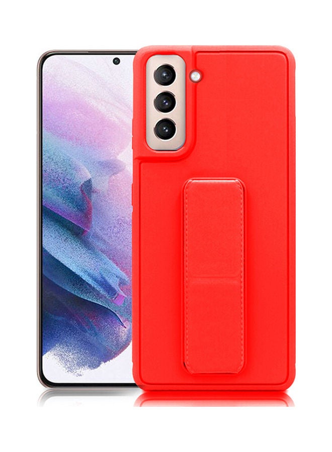 Wtech Hand Band Grip Case Cover For Samsung Galaxy S21 Plus Red - Image 1