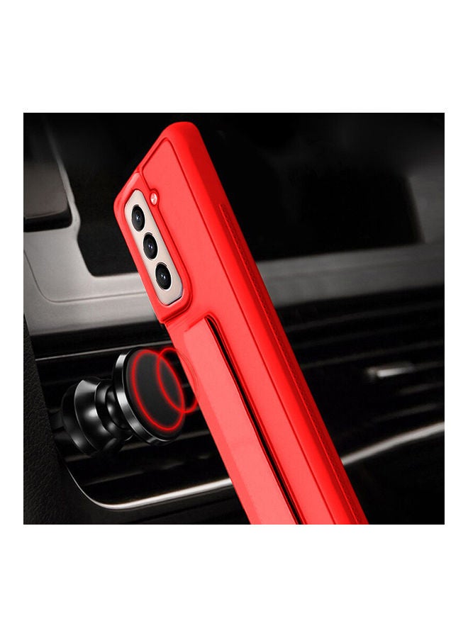 Wtech Hand Band Grip Case Cover For Samsung Galaxy S21 Plus Red - Image 5