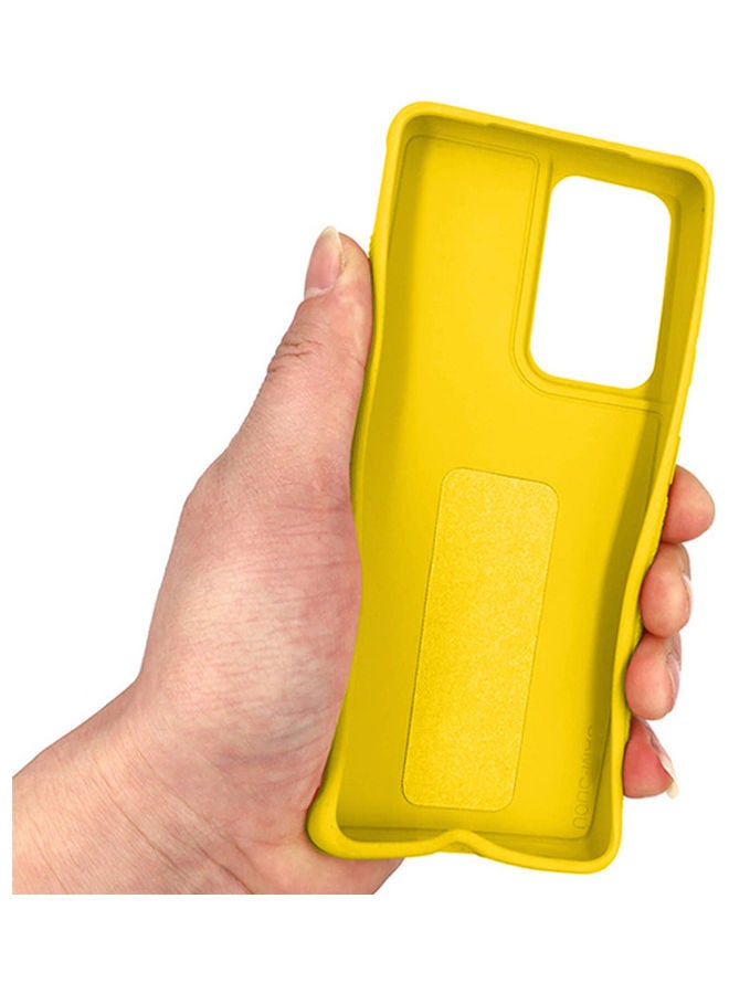 دبليو تيك غطاء حماية بمقبض يد شريطي لهاتف سامسونج جالاكسي S21 ألترا أصفر - Image 2