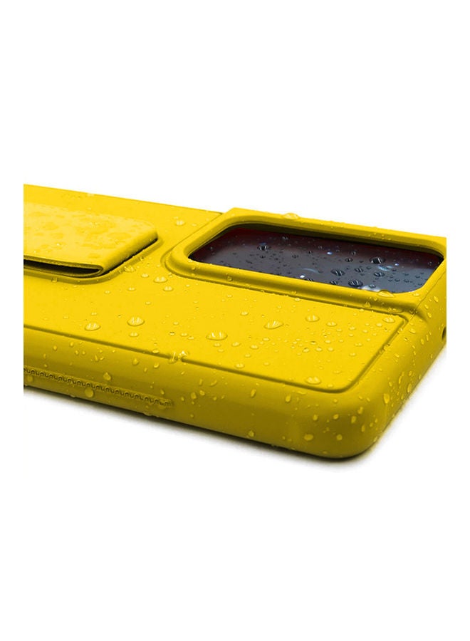 دبليو تيك غطاء حماية بمقبض يد شريطي لهاتف سامسونج جالاكسي S21 ألترا أصفر - Image 4