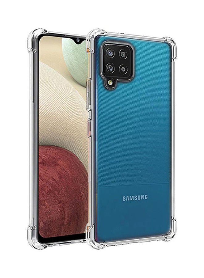 دبليو تيك غطاء حماية خلفي واق ممتص للصدمات بحواف مضلعة مناسب لهاتف سامسونج جالاكسي A12 شفاف - Image 1