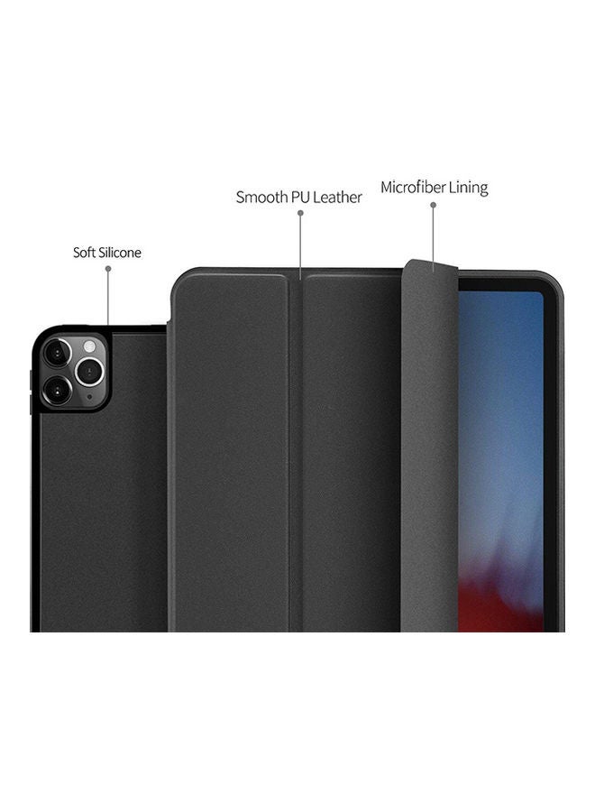 Wtech Smart Flip Auto Sleep/Wake Case Cover For Apple iPad Pro 12.9 - 2020 Black - Image 5