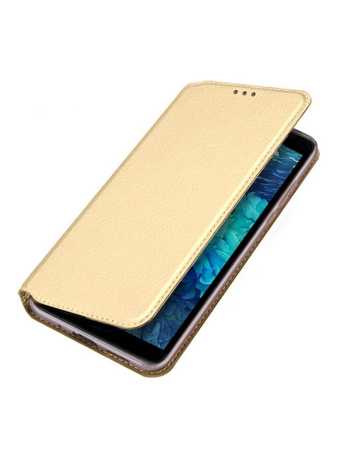 Wtech Flip Folio Wallet Case Cover For Huawei Y5p Gold  - Image 1