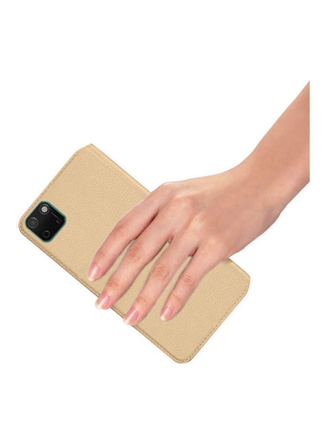 Wtech Flip Folio Wallet Case Cover For Huawei Y5p Gold  - Image 2