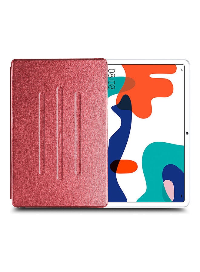 Wtech Folio Flip Trifold Stand Case Cover For Huawei MatePad Lite 10.4 Red - Image 1