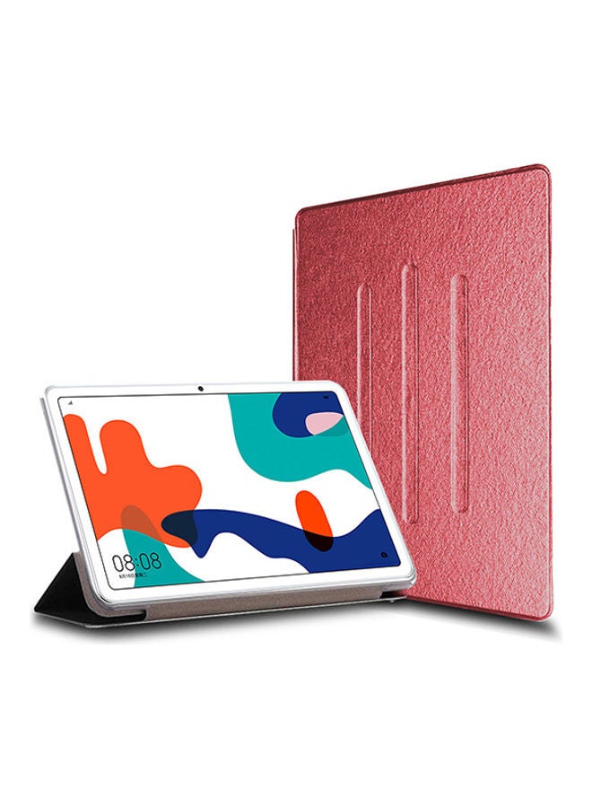 Wtech Folio Flip Trifold Stand Case Cover For Huawei MatePad Lite 10.4 Red - Image 2