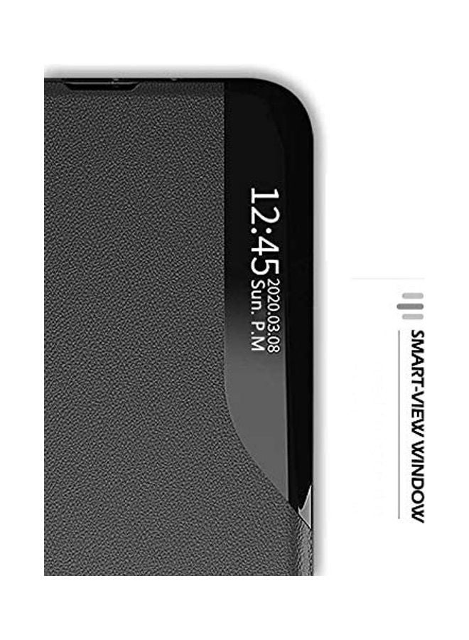 Wtech Smart Flip Case Cover With Translucent Window For Samsung Galaxy S21 Ultra 5G Black Black - Image 2