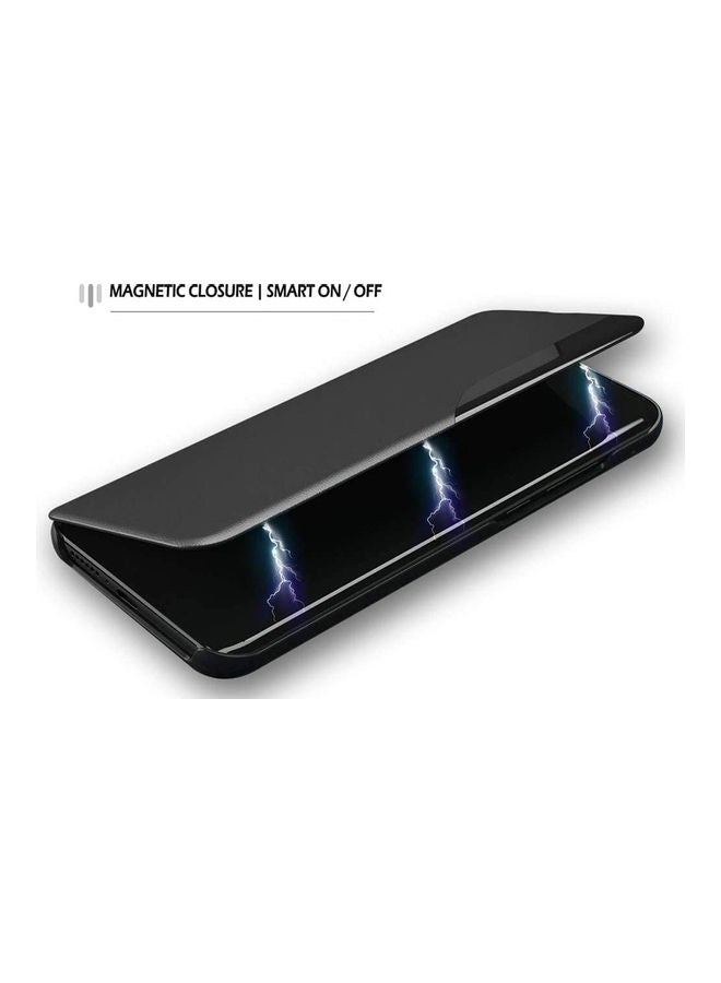 Wtech Smart Flip Case Cover With Translucent Window For Samsung Galaxy S21 Ultra 5G Black Black - Image 4