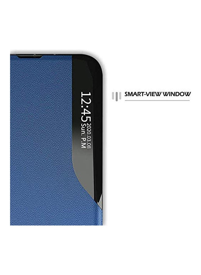 Wtech - Smart Flip Case Cover With Translucent Window For Samsung Galaxy S21 Ultra 5G Blue - Image 1