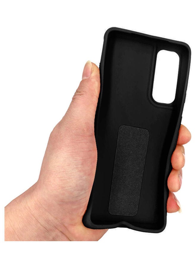 Wtech Hand Band Grip Case Cover For Samsung Galaxy S21 Black Black  - Image 2