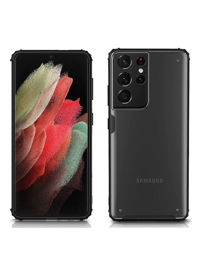 دبليو تيك غطاء حماية شفاف من الأكريليك لهاتف سامسونج جالاكسي S21 ألترا 5G أسود  - Image 2