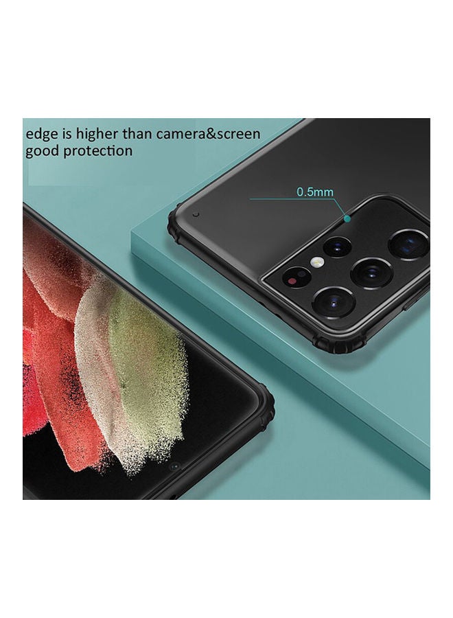 دبليو تيك غطاء حماية شفاف من الأكريليك لهاتف سامسونج جالاكسي S21 ألترا 5G أسود  - Image 3