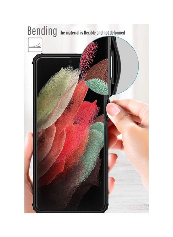 دبليو تيك غطاء حماية شفاف من الأكريليك لهاتف سامسونج جالاكسي S21 ألترا 5G أسود  - Image 4
