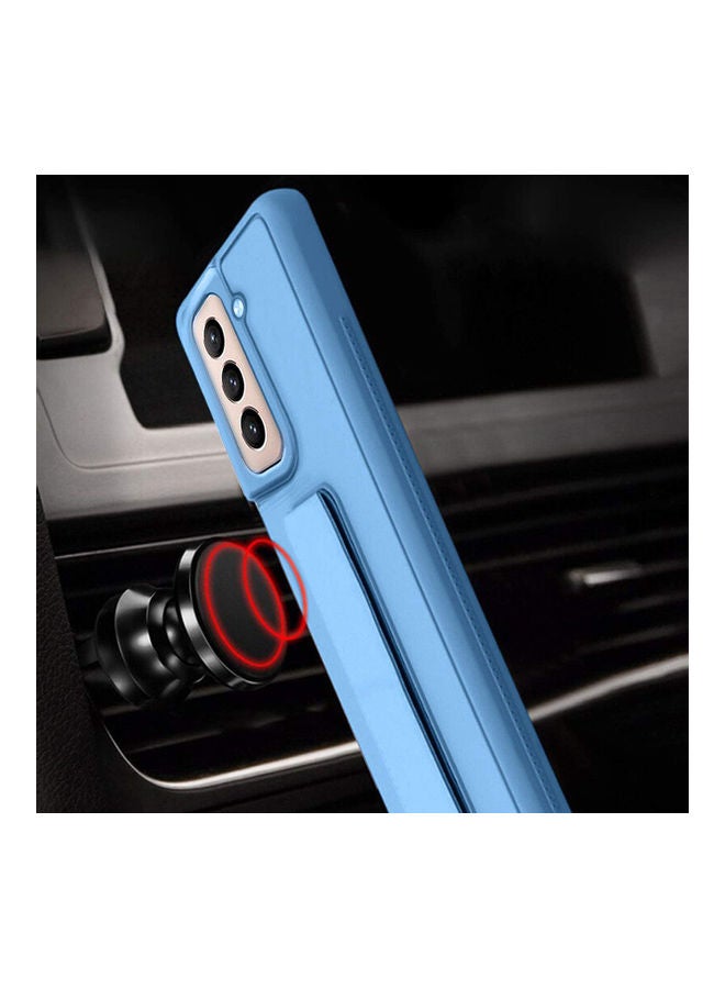 Wtech Hand Band Grip Case Cover For Samsung Galaxy S21 Blue - Image 4