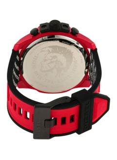 DIESEL Men's Mega Chief Round Shape Silicone Strap Chronograph Wrist Watch 51 mm - Red - DZ4526  - Image 4
