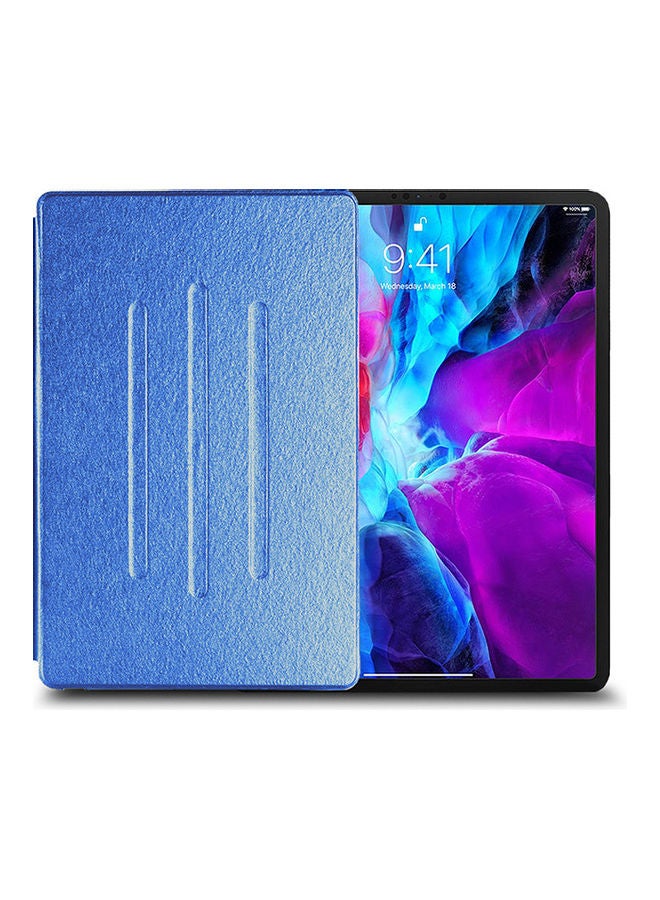 Wtech - Folio Flip Trifold Stand Case Cover For Apple iPad Pro 12.9 - 2020 Blue - Image 1