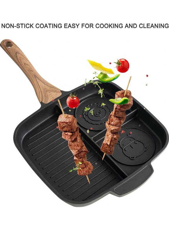 مقلاة بان كيك مربعة الشكل أسود 30*28*5cm/11.8*11*2inسم - Image 2