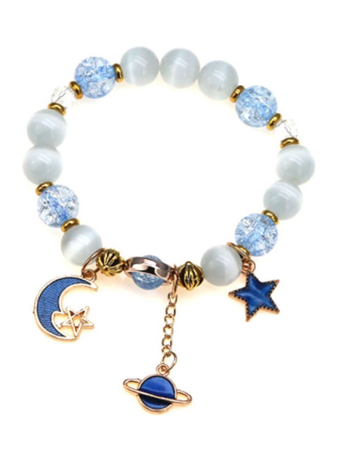 هالامودو سوار خرز دائري مرصع بالكريستال وبالأحجار الكريمة