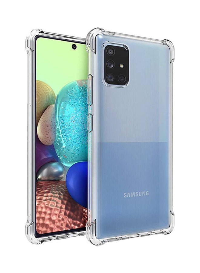 دبليو تيك غطاء حماية خلفي واقٍ مزود بممتصات صدمات لهاتف سامسونج جالاكسي A71 5G شفاف - Image 1