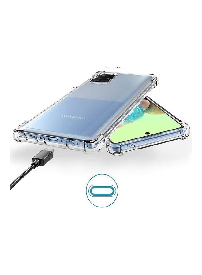 دبليو تيك غطاء حماية خلفي واقٍ مزود بممتصات صدمات لهاتف سامسونج جالاكسي A71 5G شفاف - Image 3