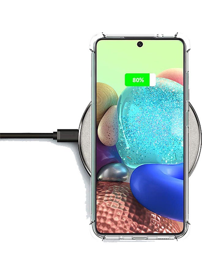 دبليو تيك غطاء حماية خلفي واقٍ مزود بممتصات صدمات لهاتف سامسونج جالاكسي A71 5G شفاف - Image 4