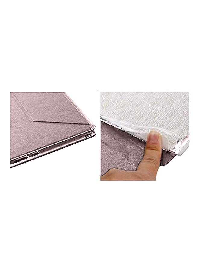 دبليو تيك غطاء حماية قابل للطي بثلاث طيات لهاتف سامسونج جالاكسي تاب S7 بلس ذهبي وردي - Image 5